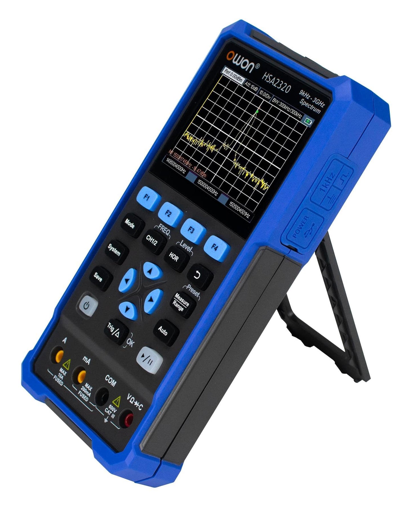 OWON HSA2320 Handheld Spectrum Analyzer 3 GHz + Oscilloscope 200 MHz + Digital Multimeter