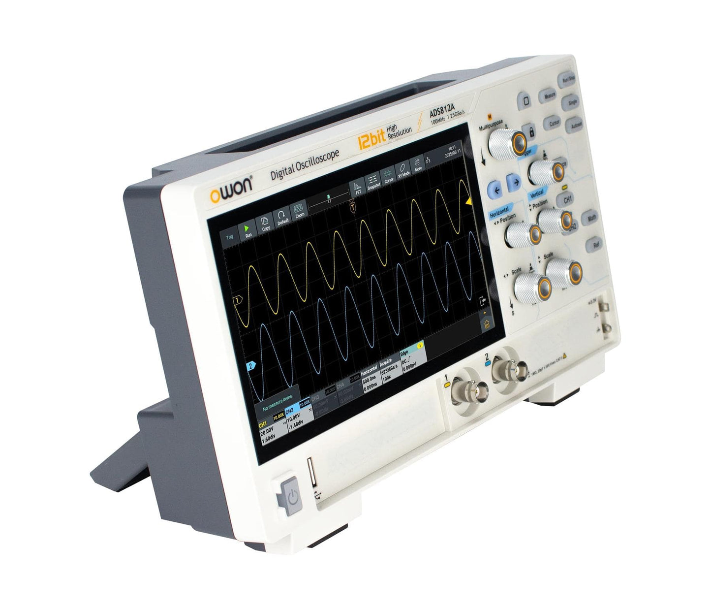 Owon ADS812A 12-bit Digital Oscilloscope | 100 MHz, 2CH, 7" Touchscreen