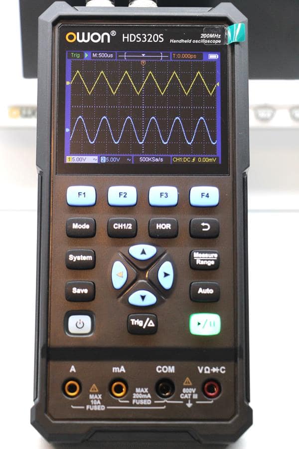 OWON HDS320S Handheld Oscilloscope, Multimeter &; Function Generator – 200 MHz