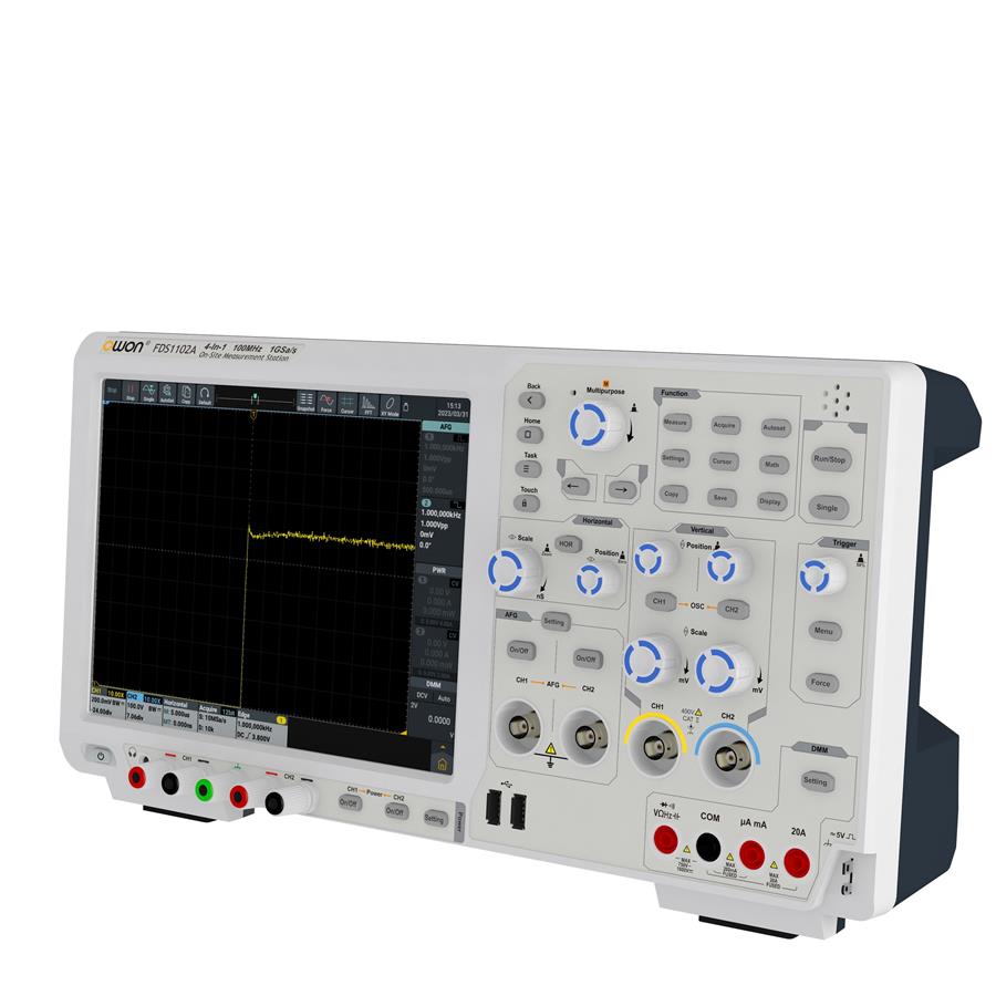 OWON FDS1102A Android-Based Multi-Function Oscilloscope – 100 MHz, 14-bit