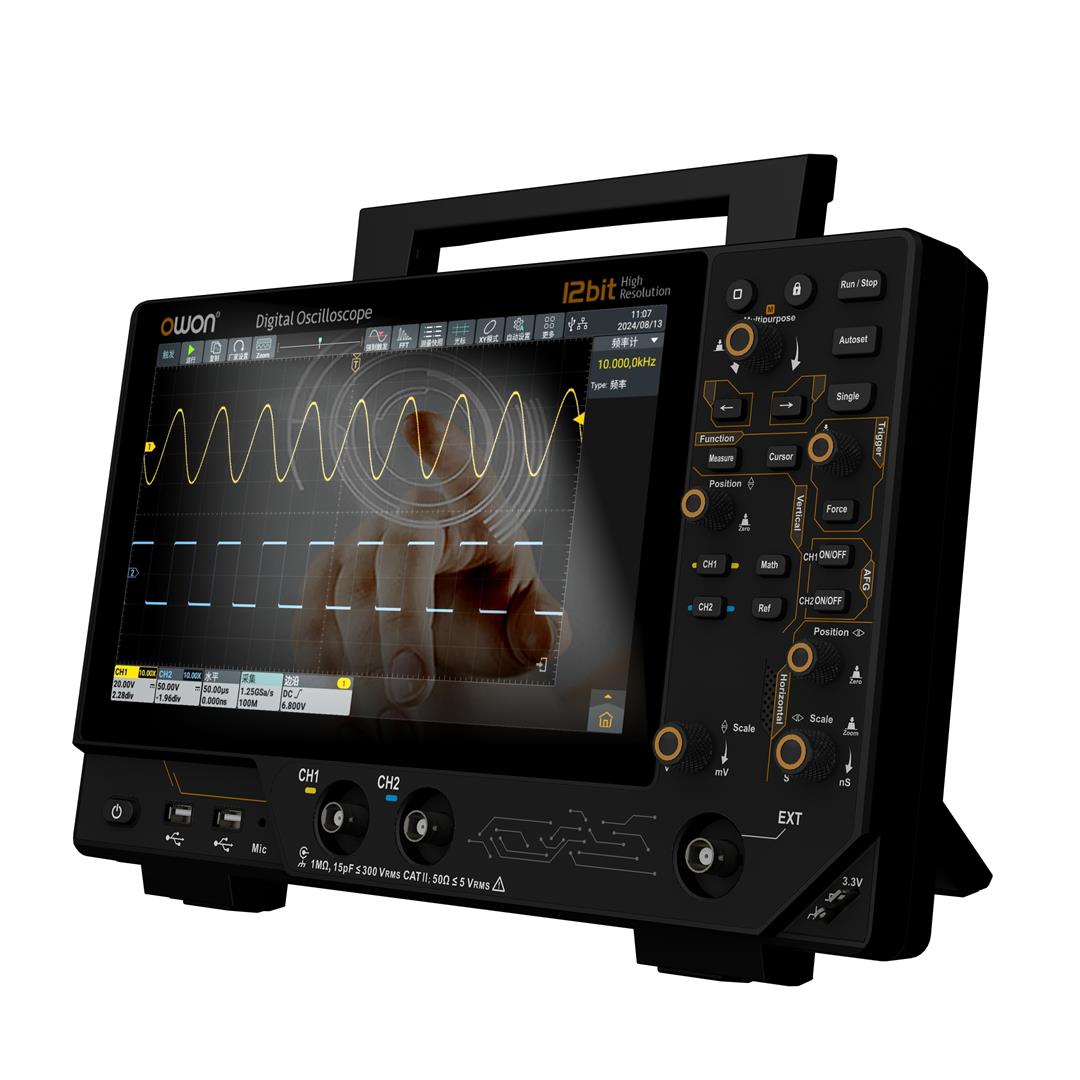 OWON ADS3352A Oscilloscope – 350 MHz, 2 Channels, 10.1” Touchscreen, 12-Bit