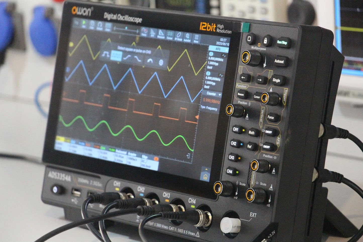 Owon ADS3354A Oscilloscope - 350MHz - 4 Channels - 10" Touchscreen - 12 Bit