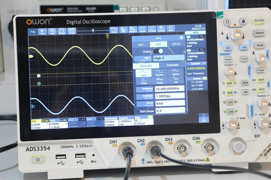 OWON ADS3354 Digital Oscilloscope – 350 MHz, 4 Channels, 10” Touch Display