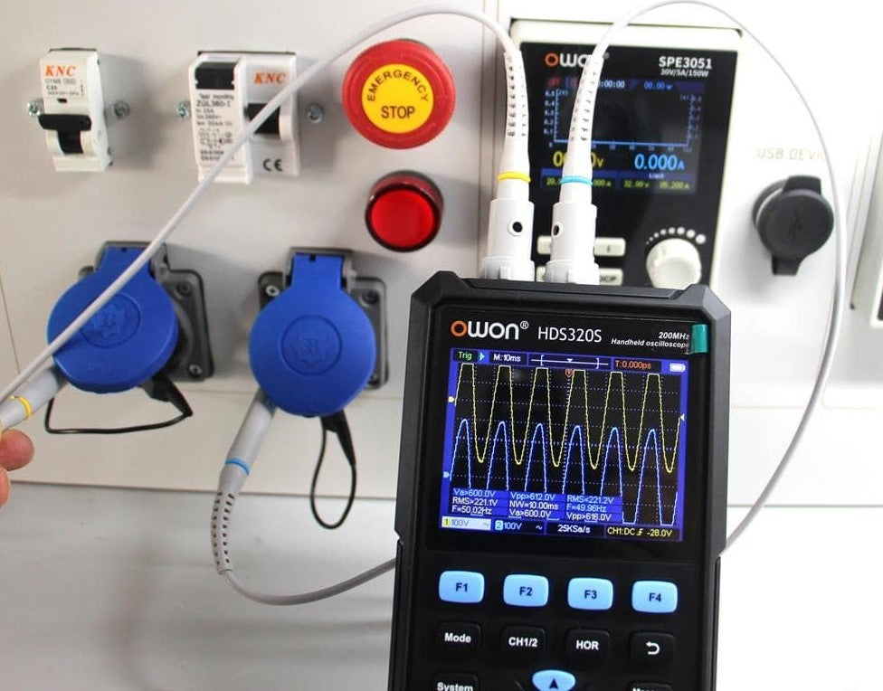 OWON HDS320S Handheld Oscilloscope, Multimeter &; Function Generator – 200 MHz