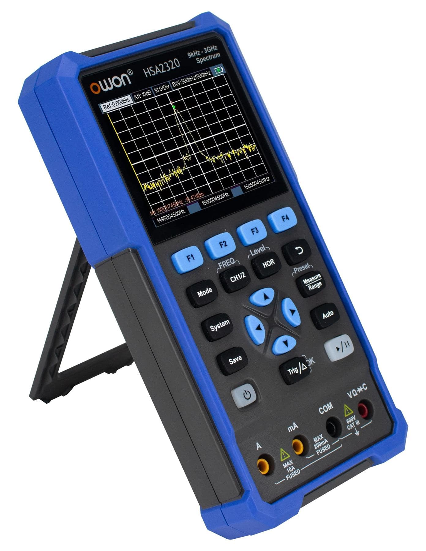 OWON HSA2320 Handheld Spectrum Analyzer 3 GHz + Oscilloscope 200 MHz + Digital Multimeter