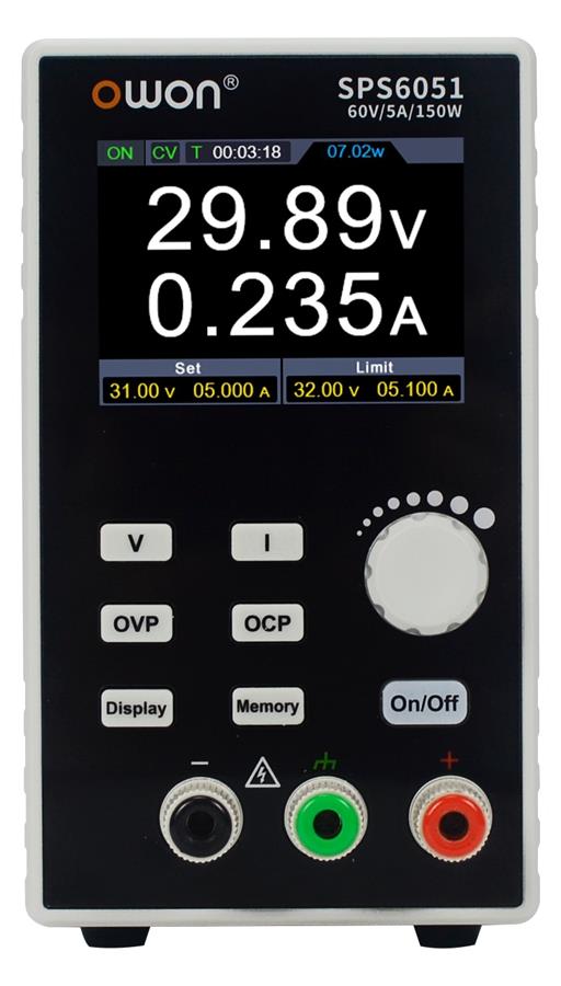 OWON SPS6051 Silent DC Power Supply – 150 W / 61 V / 5.1 A